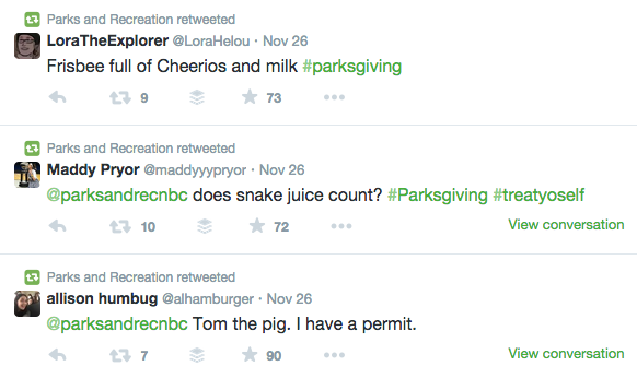 Parks and Recreation Retweets
